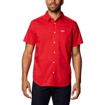 Columbia Muške Košulje - Spring Time Short Sleeve Svijetlo Crvene | NMYT-48260